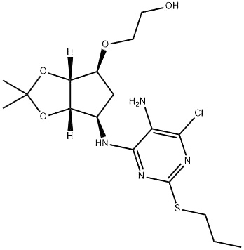 2-(3AR,4S,6R,6AS)-6-(5-胺基-6-氯-2-丙硫基-4-嘧啶基)氨基四氢-2,2-二甲基-4H-环戊烯并-1,3-二氧杂环戊烷-4-基]氧]-乙醇