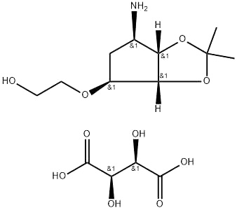 2-[[(3AR,4S,6R,6AS)-6-氨基四氢-2,2-二甲基-4H-环戊并-1,3-二恶茂-4-基]氧基]-乙醇 (2R,3R)-2,3-二羟基丁二酸盐