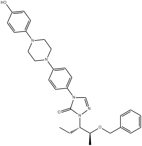 2-[(1S,2S)-1-ethyl-2-bezyloxypropyl]-2,4-dihydro-4-[4-[4-(4-hydroxyphenyl)-1-piperazinyl]phenyl]- 3H-1,2,4-Triazol-3-one