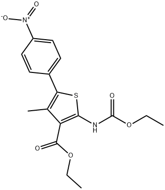 3-(乙氧基羰基)-4-甲基-5-(4-硝基苯基)噻吩-2-基氨基甲酸乙酯