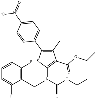 2-((2,6-二氟苄基)(乙氧羰基)氨基)-4-甲基-5-(4-硝基苯基)噻吩-3-羧酸乙酯