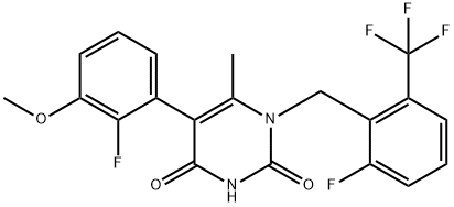 5-(2-氟-3-甲氧基苯基)-1-[[2-氟-6-(三氟甲基)苯基]甲基]-6-甲基-2,4(1H,3H)-嘧啶二酮